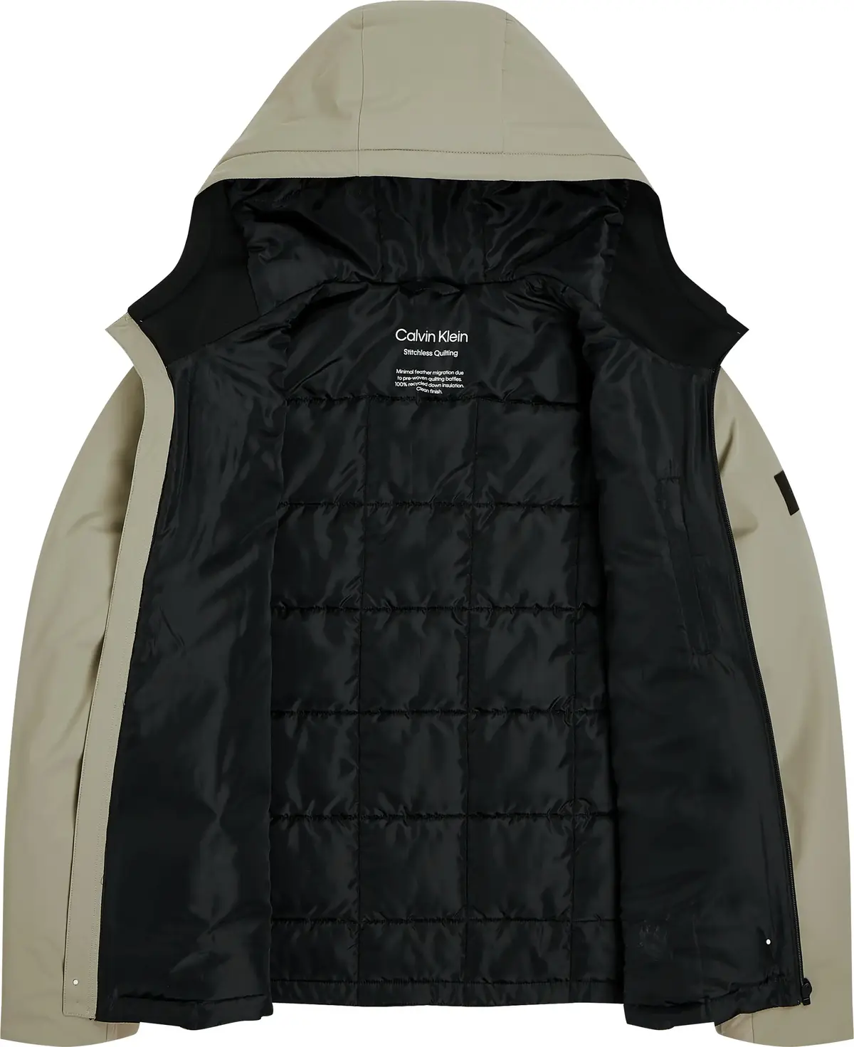 Calvin Klein STITCHLESS MIX MEDIA Erkek Bej Şişme Mont