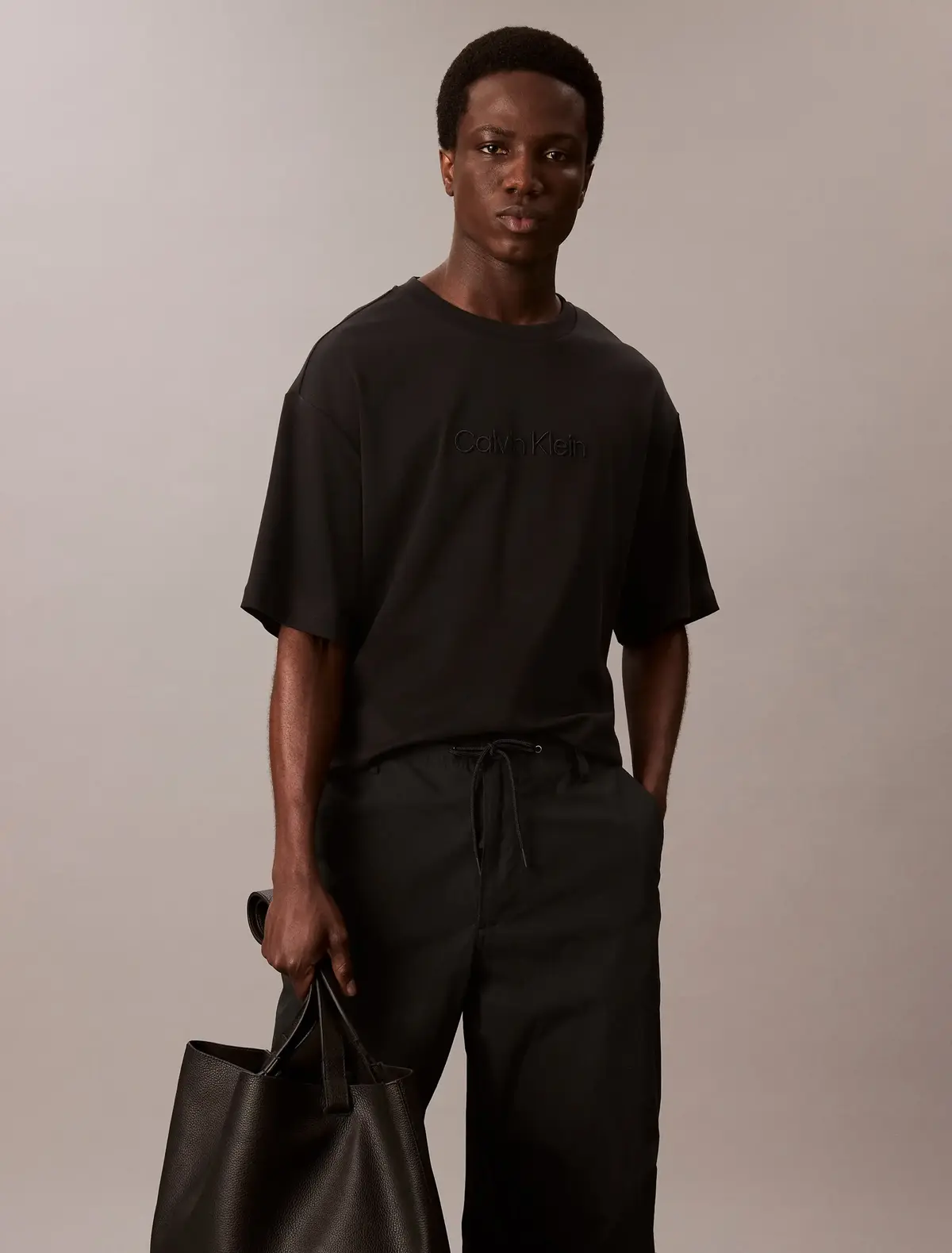 Calvin Klein A - Rel Fashion Logo, UB1 Siyah Erkek T-Shirt