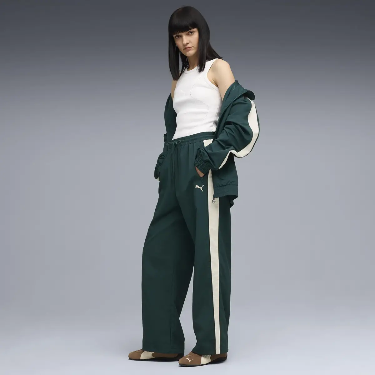 Puma T7 Oversized Track Pants Yeşil Erkek Eşofman Altı