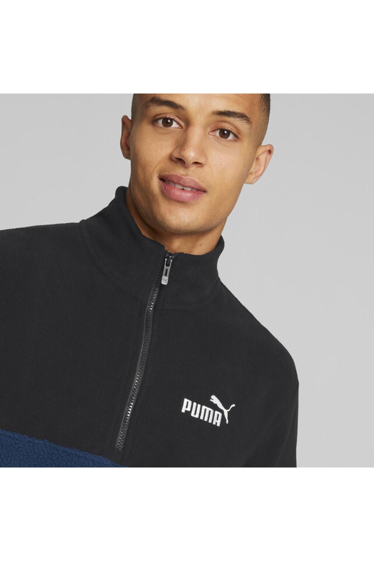 Puma Power Winterized Half-Zip Lacivert Kadın Yarım Fermuarlı Polar Sweatshirt