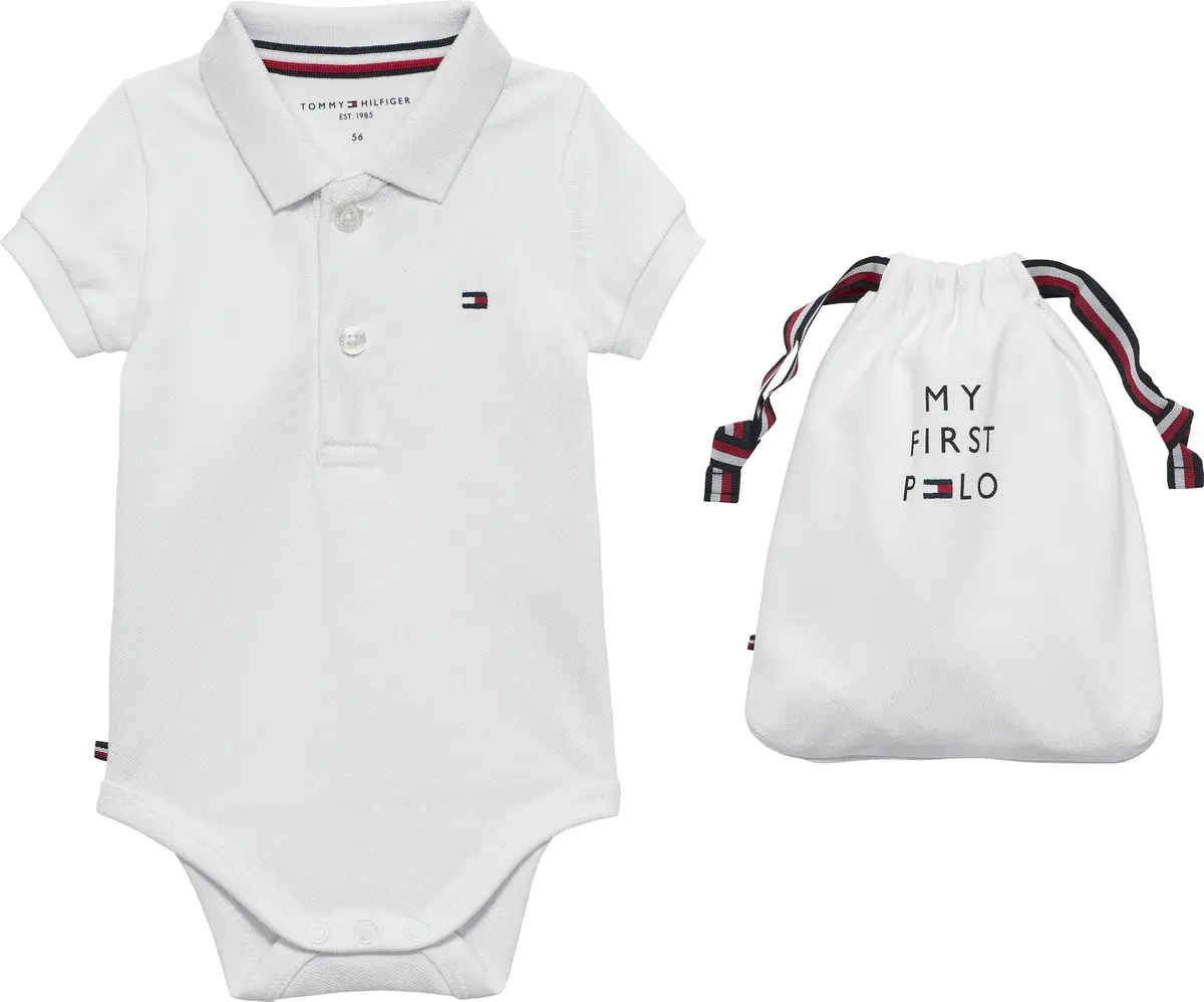 Tommy Hilfiger POLO BODY GIFTPACK, YBR Beyaz Bebek Tulumu