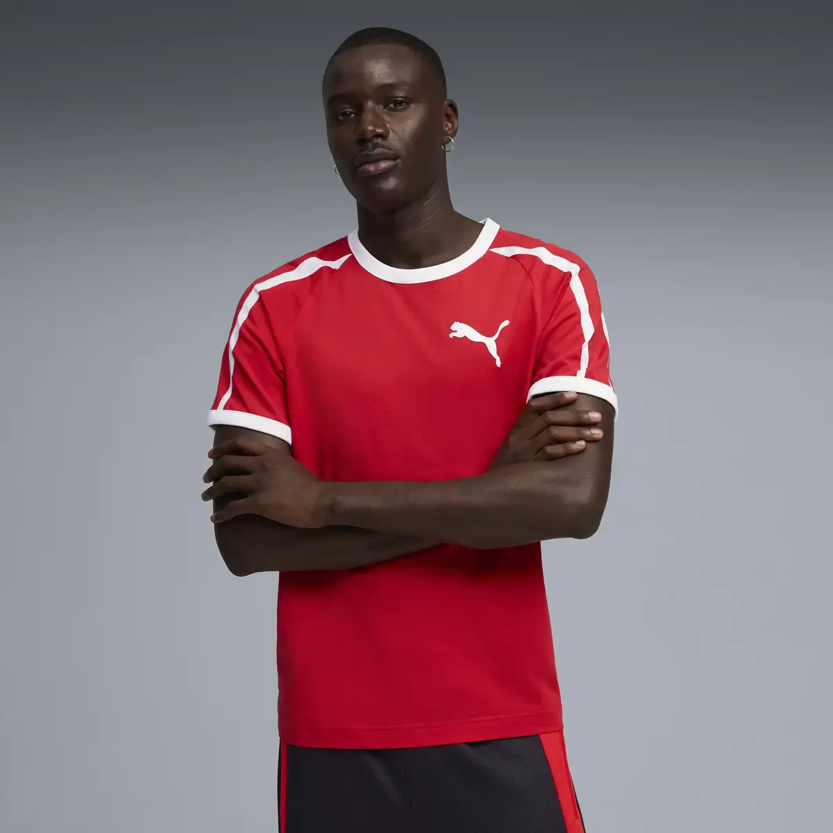 PUMA T7 Ringer Tee Kırmızı Erkek T-Shirt