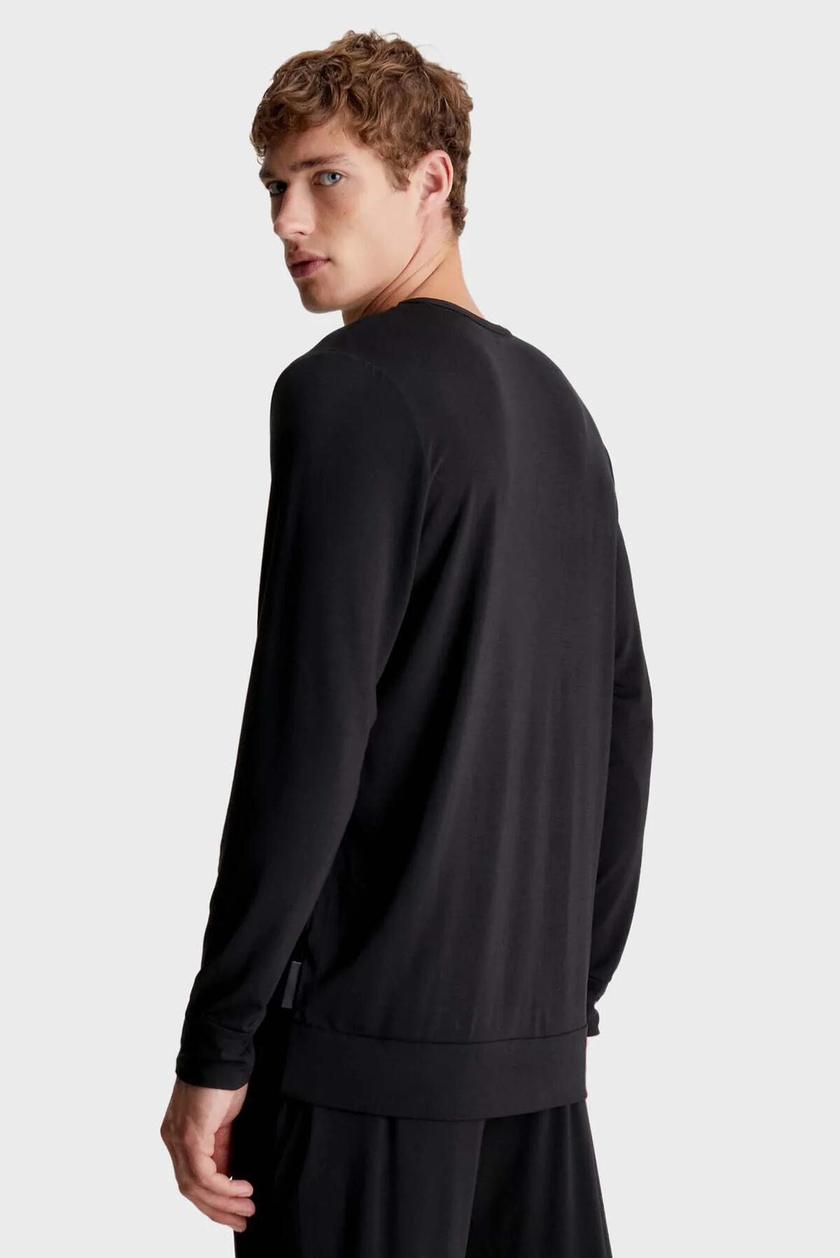 Calvin Klein L/S SWEATSHIRT, P7A Erkek Siyah Sweatshirt