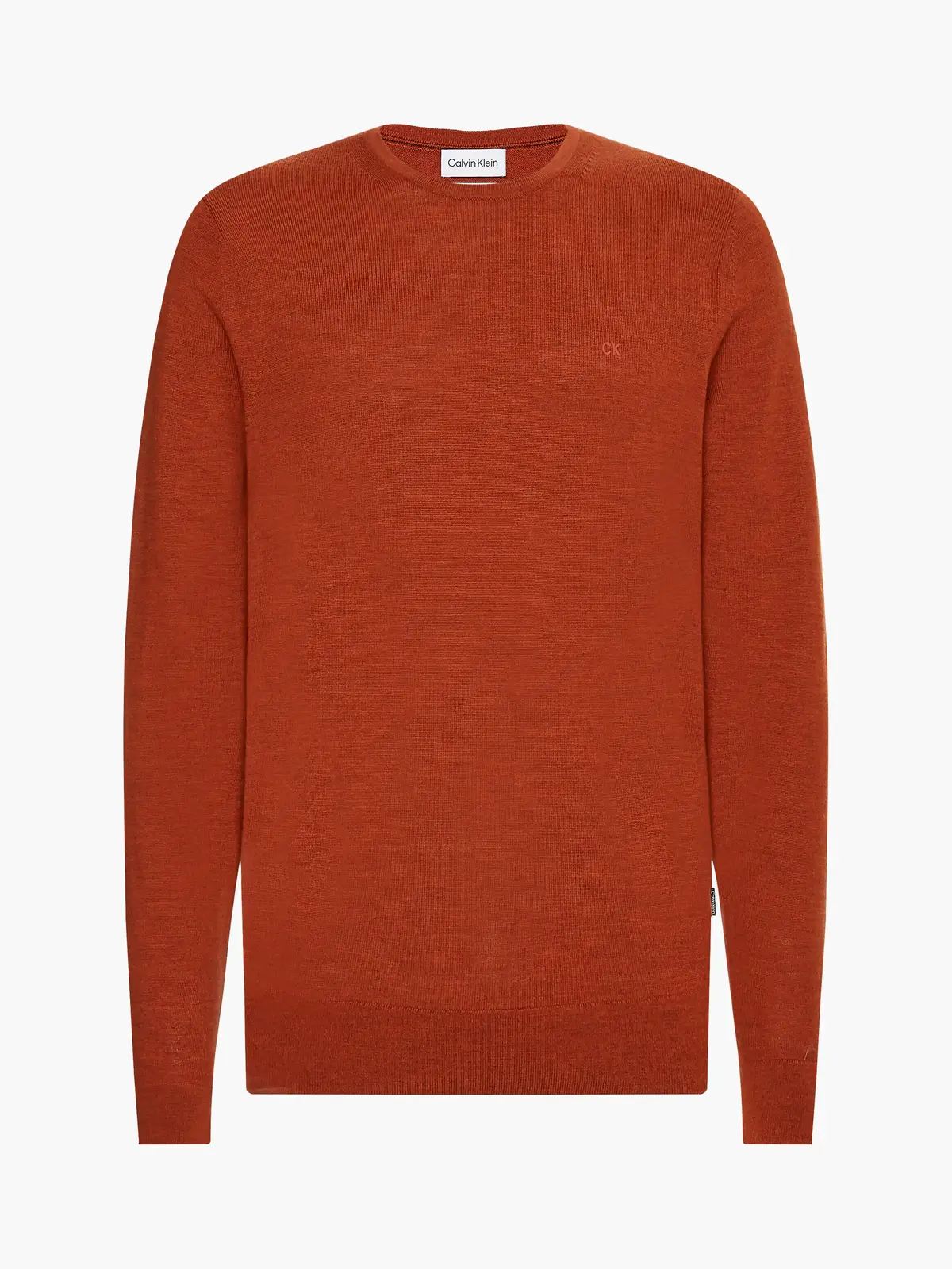 Calvin Klein SUPERIOR WOOL CREW N Erkek Turuncu Kazak