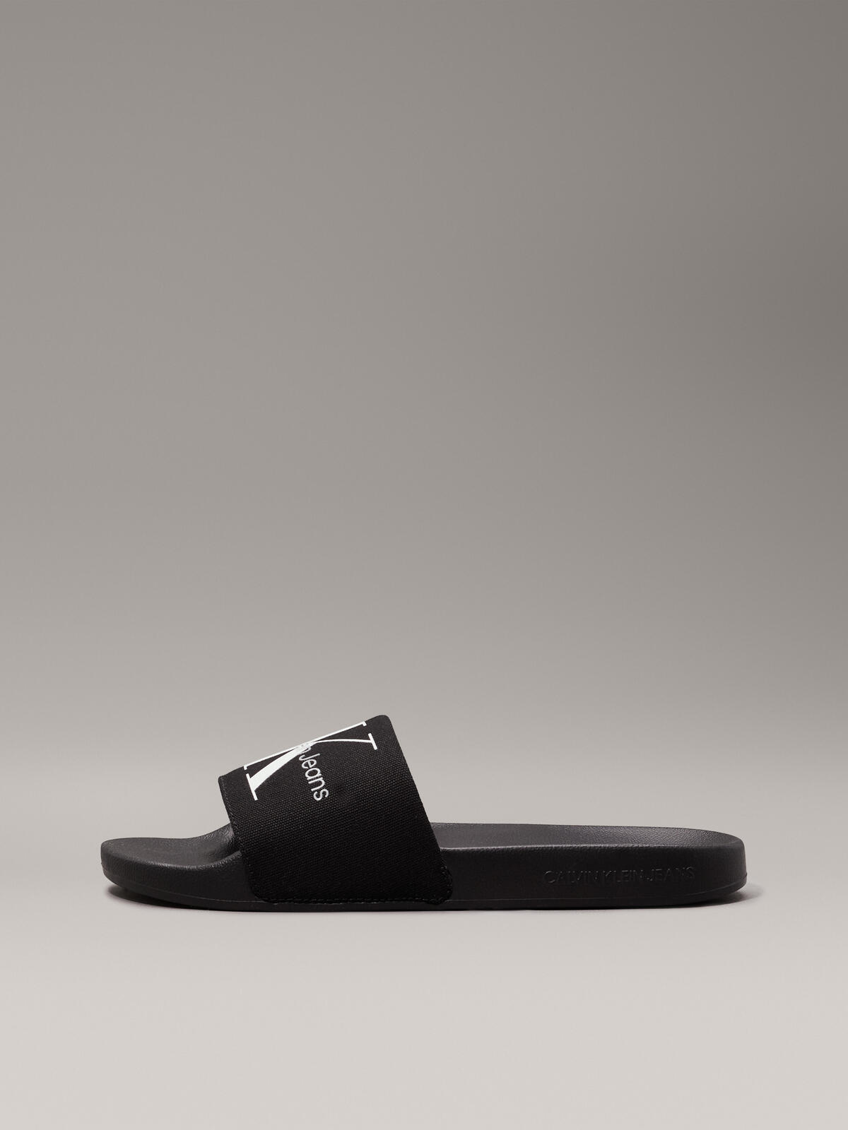 Calvin Klein SLIDE MONOGRAM CO Erkek Siyah Terlik