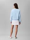 Calvin Klein LS MONOLOGO FRENCH TERRY RLXD CR Mavi Kadın Sweatshirt