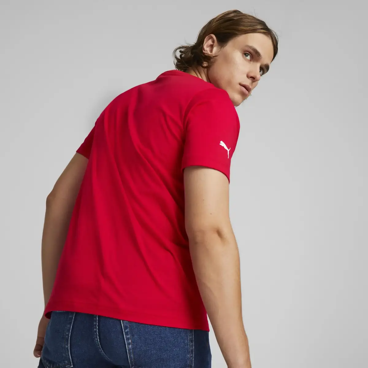 Puma Ferrari Race Ton Shield Tee Kırmızı Erkek T-Shirt