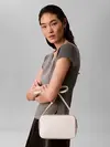 Calvin Klein EMBLEM AOP ELONGATED Bej Çapraz Çanta