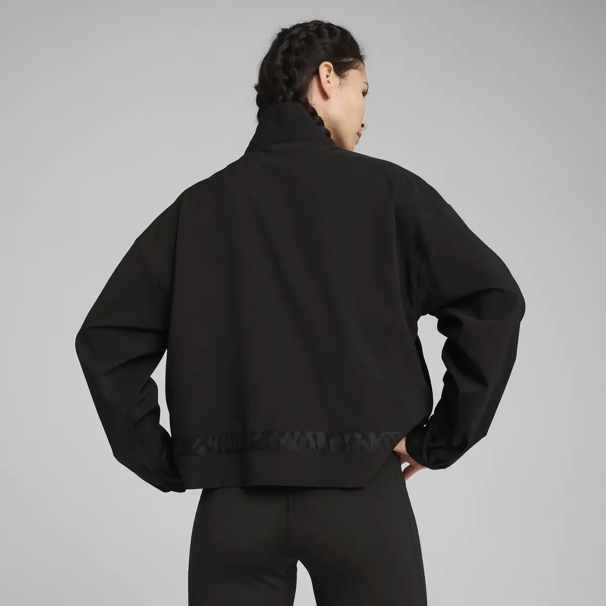 PUMA LACE WOVEN JACKET Siyah Kadın Ceket