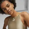Puma T7 Shiny Crop Top Bej Kadın T-Shirt