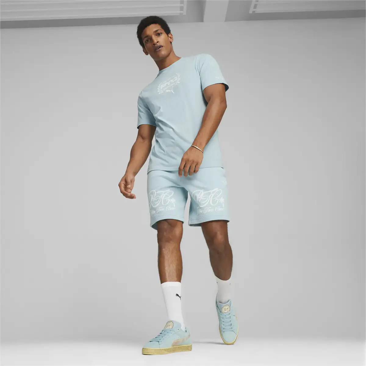 Puma X PTC Graphic Tee Açık Mavi Erkek T-Shirt
