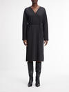 Calvin Klein STRUCTURE TWILL V NE Kadın Siyah Elbise