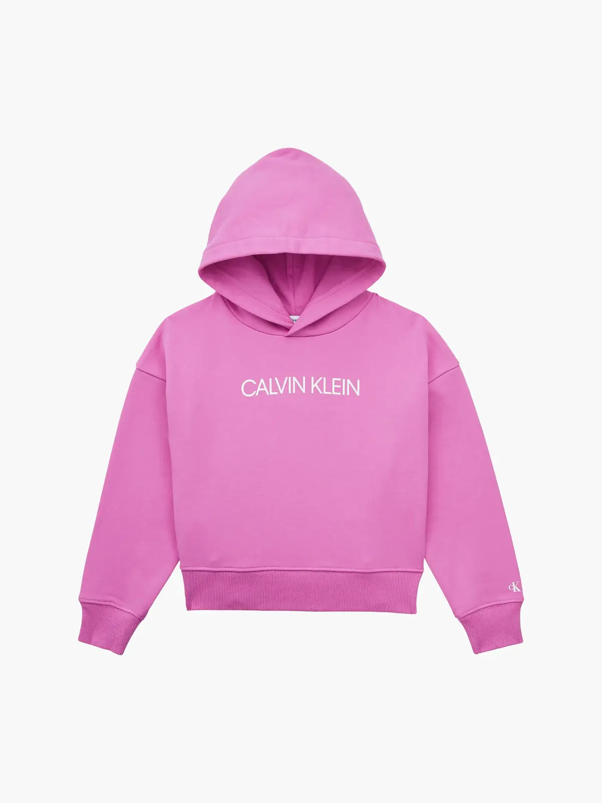 Calvin Klein INSTITUTIONAL CROPPE Kadın Pembe Hoodie