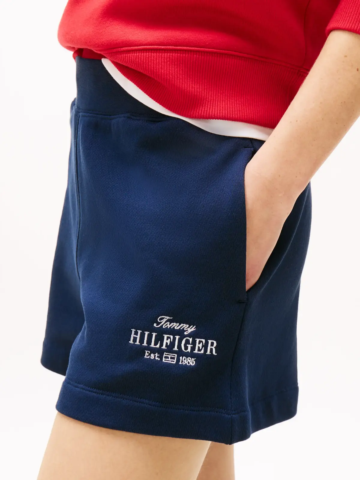 Tommy Hilfiger REG HILFIGER SWEATSH, C1G Lacivert Kadın Şort