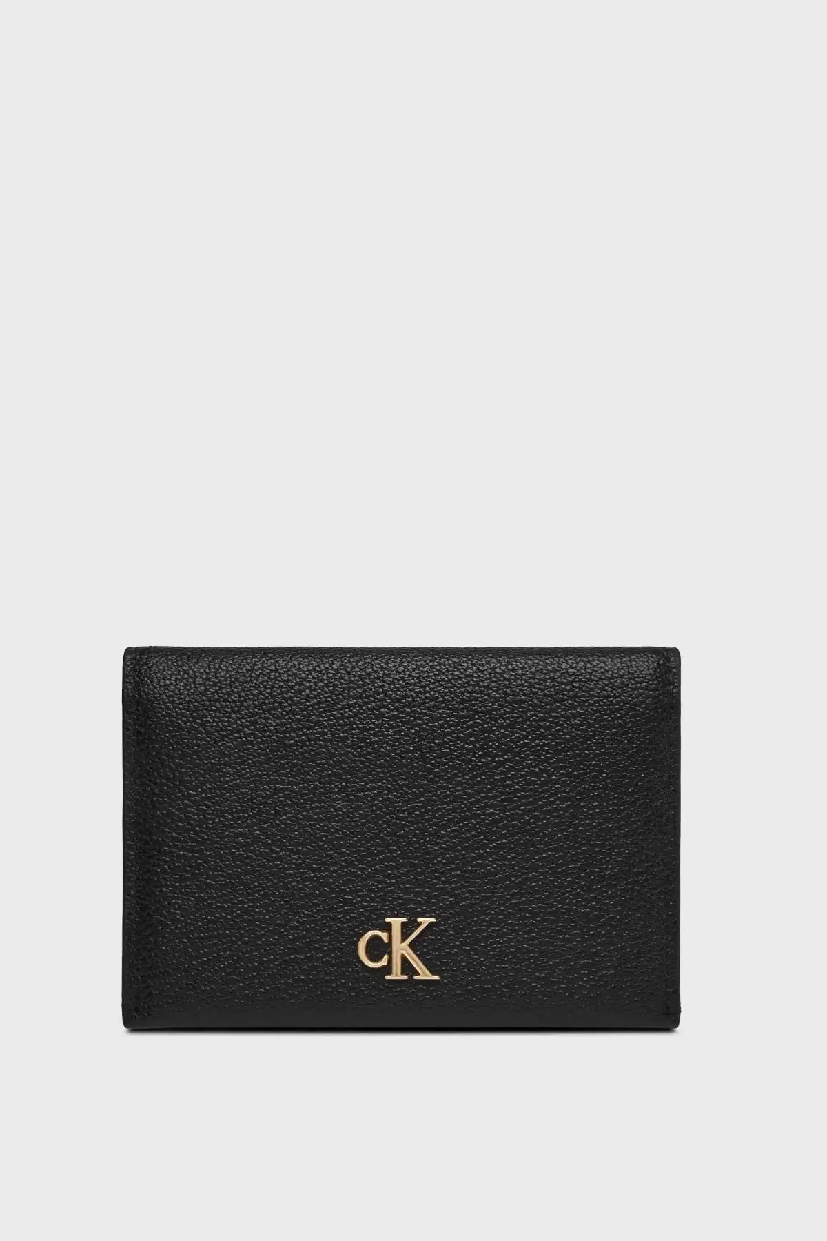 Calvin Klein MIN MONOGRAM 6CC FLAP CARDCASE Siyah Kadın Cüzdan