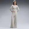 PUMA ESS Ribbed Pants Krem Kadın Eşofman Altı