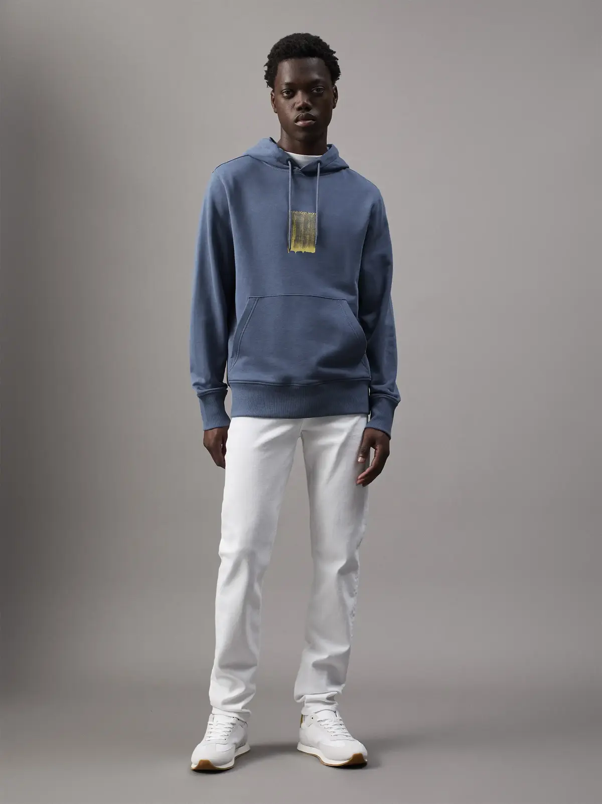 Calvin Klein SLIM TAPER, 1AA Beyaz Erkek Jean Pantolon