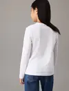 Calvin Klein CHEST MONOLOGO LS Beyaz Çocuk Sweatshirt