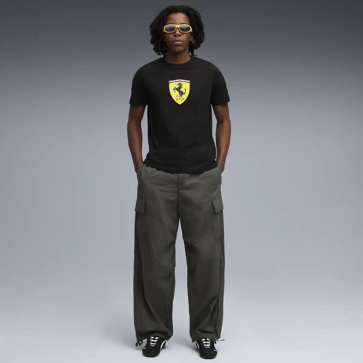 Puma Ferrari Colored Shield Tee Siyah Erkek T-Shirt