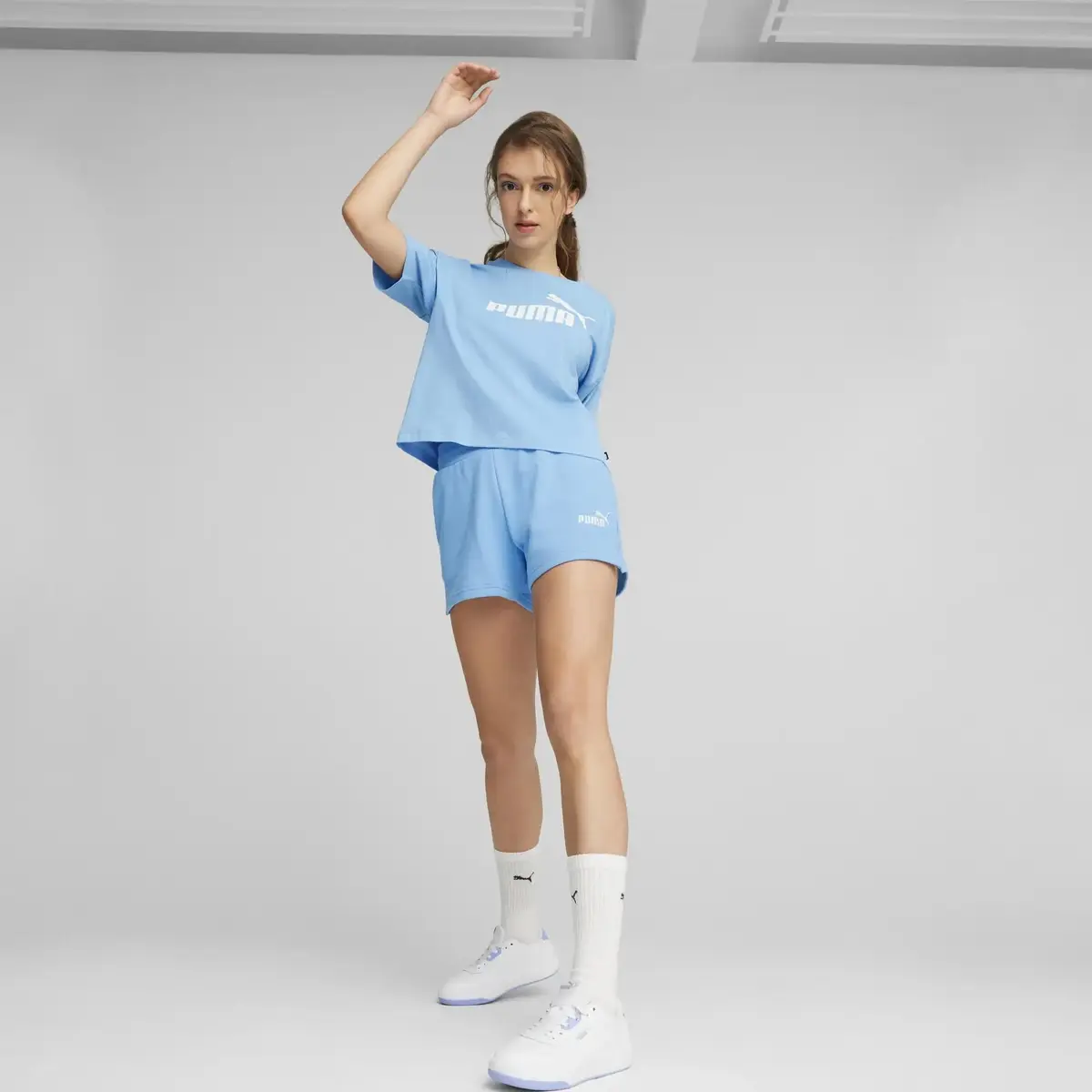 Puma Ess Cropped Logo Tee Day Dream Beyaz Kadın T-shirt