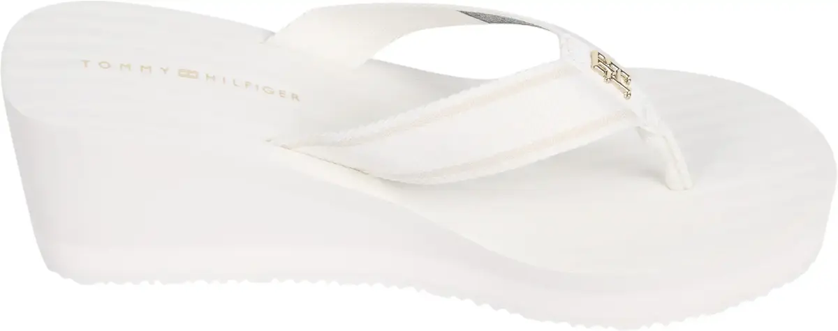 Tommy Hilfiger TH STRIPES WEDGE BEA, YBI Krem Kadın Terlik