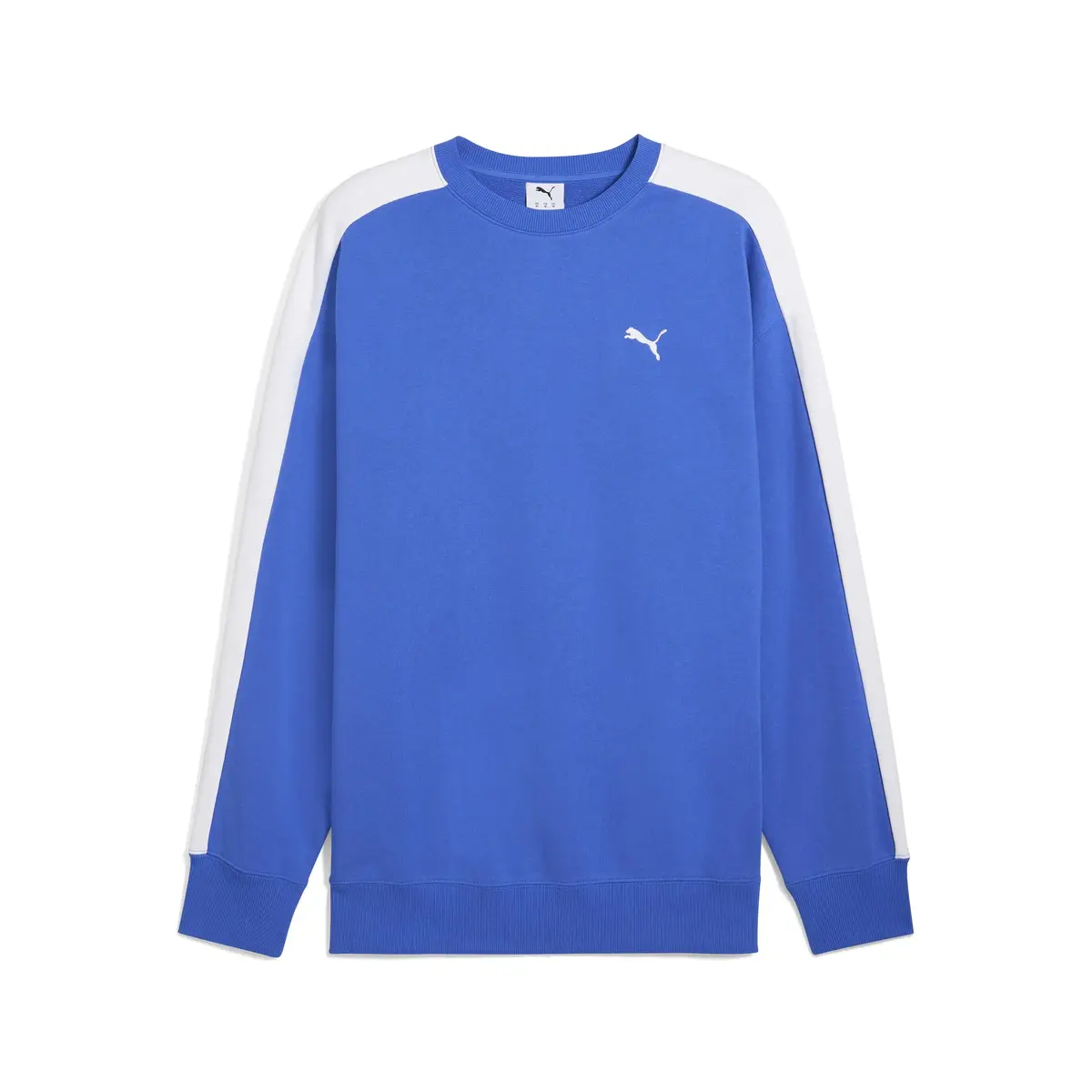 Puma T7 Relaxed Crew Mavi Erkek Sweatshirt