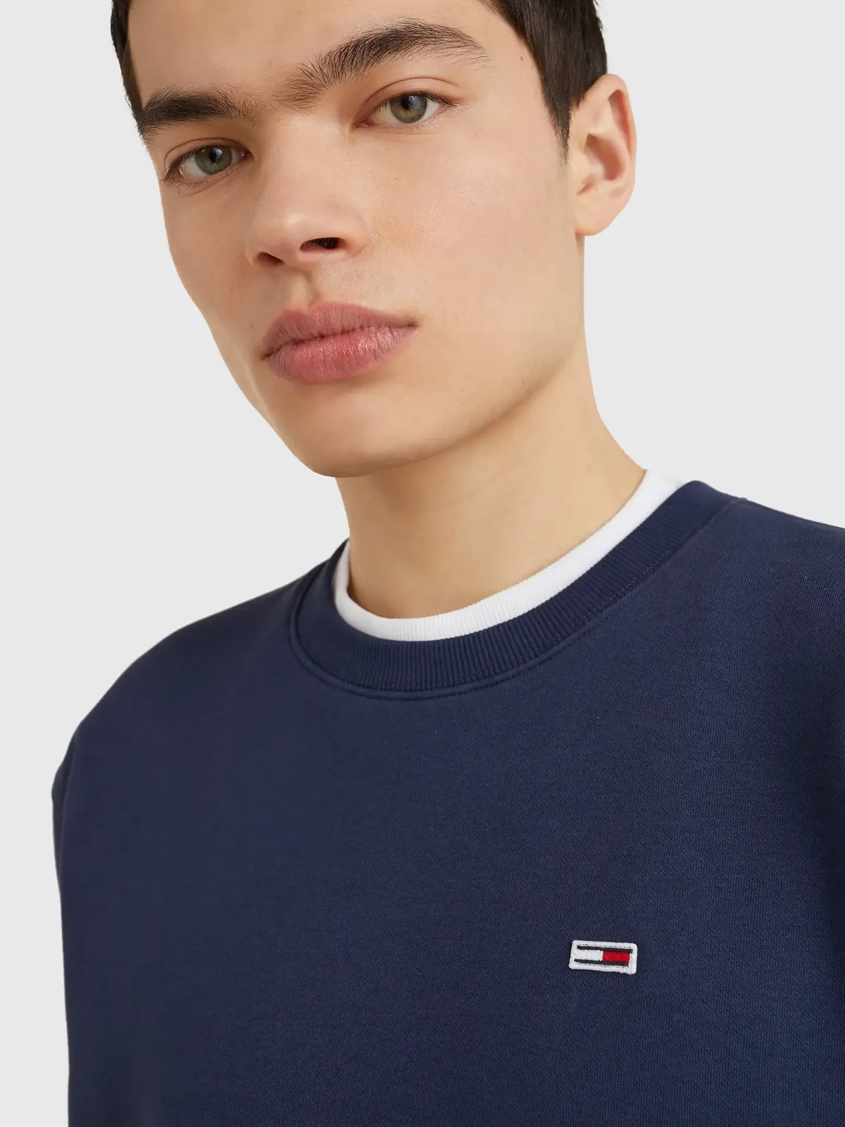 Tommy Hilfiger TJM REGULAR FLEECE C Erkek Lacivert Sweatshirt