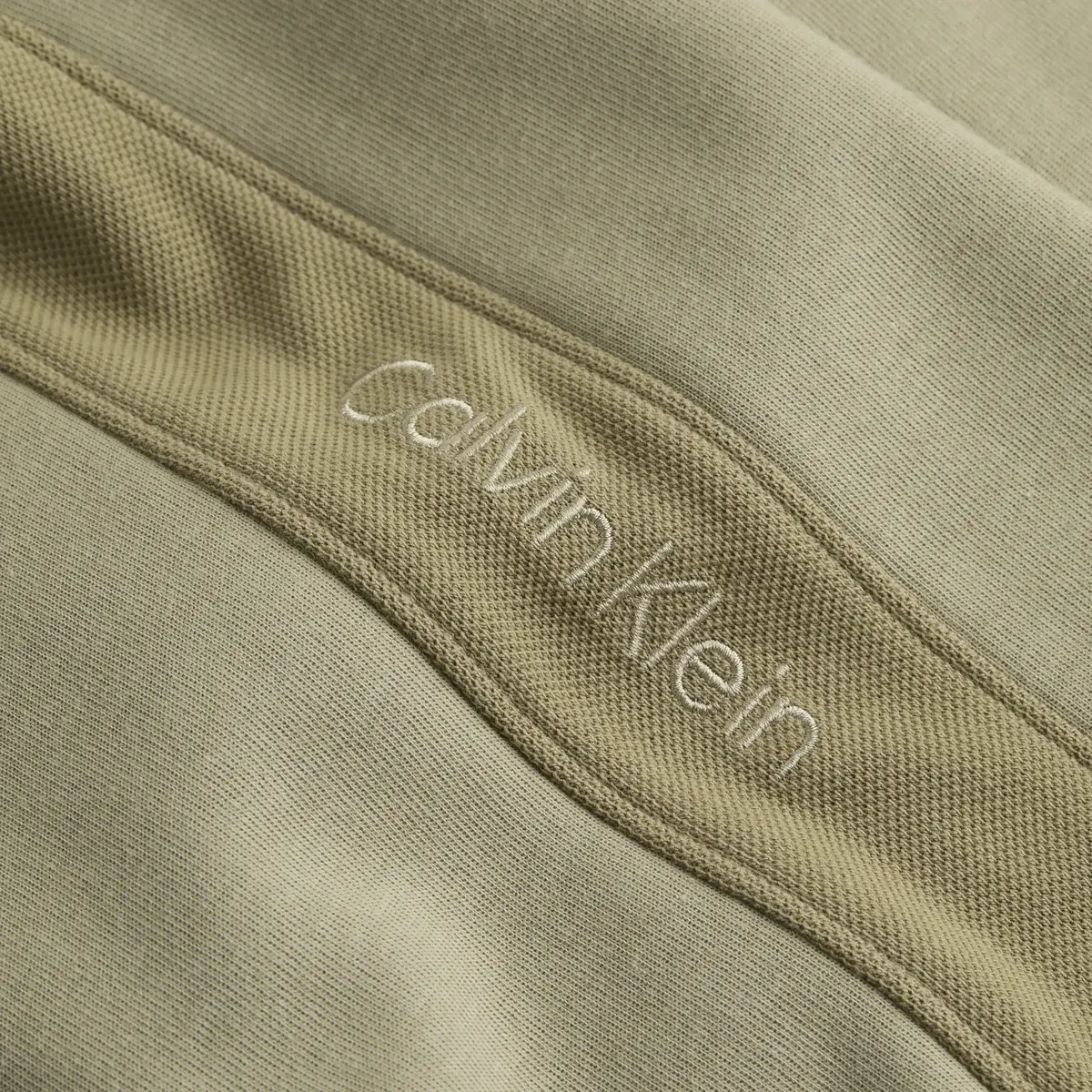 Calvin Klein LOGO TAPE ZIP THROUG, HI0 Bej Erkek Sweatshirt