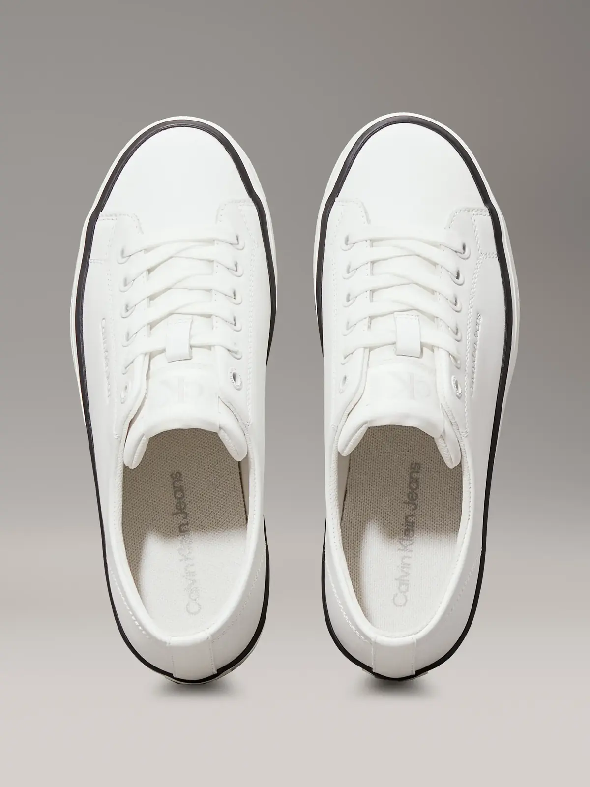 Calvin Klein BOLD VULC FLATF LOW, 01W Beyaz Kadın Spor Ayakkabı & Sneaker