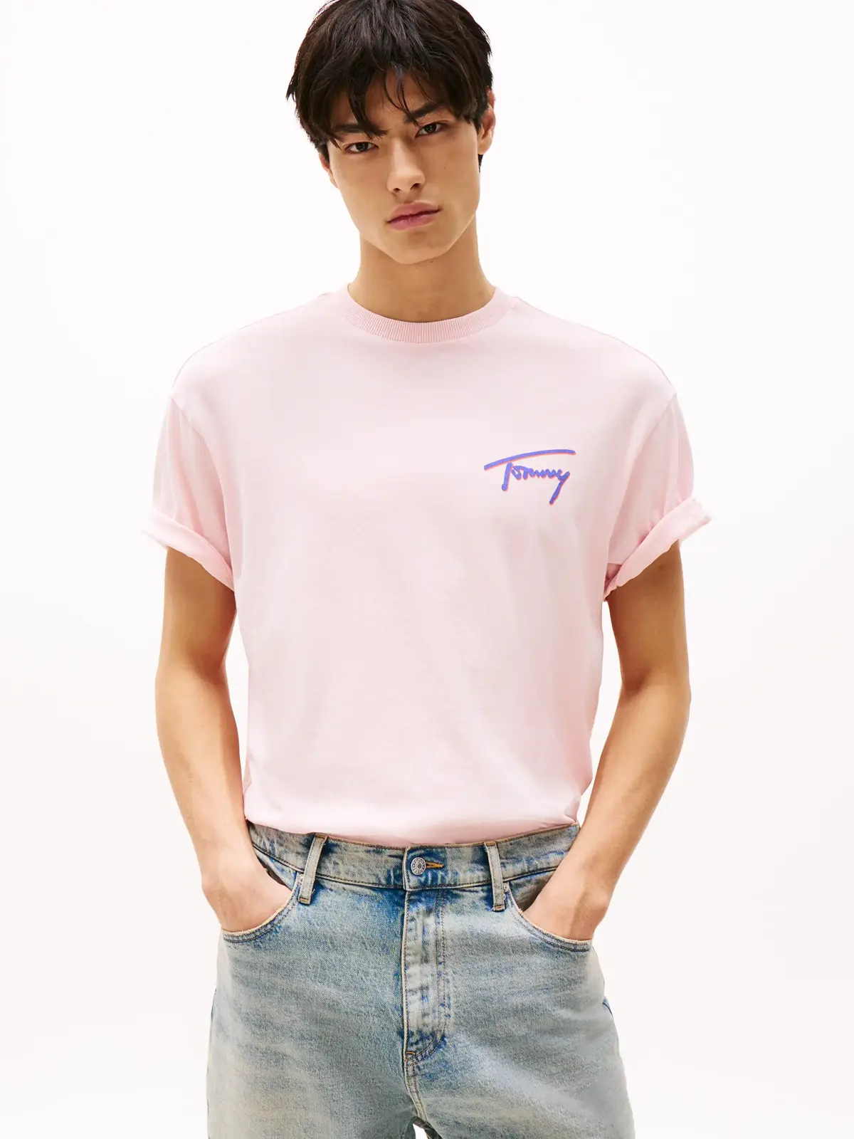 Tommy Hilfiger TJM RLX FADED GRAPHI, TH3 Pembe Erkek T-Shirt & Polo