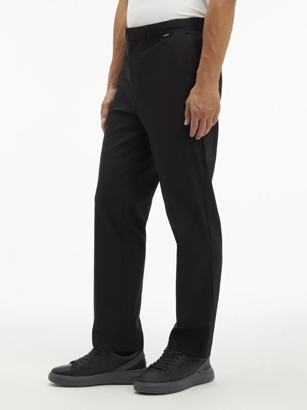 Calvin Klein TECH COTTON STRETCH Erkek Siyah Kumaş Pantolon