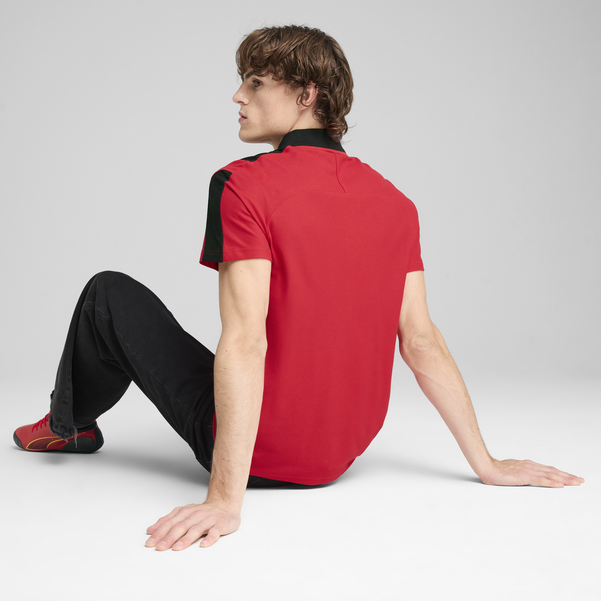 Puma Ferrari Race MT7 Polo Kırmızı Erkek T-Shirt