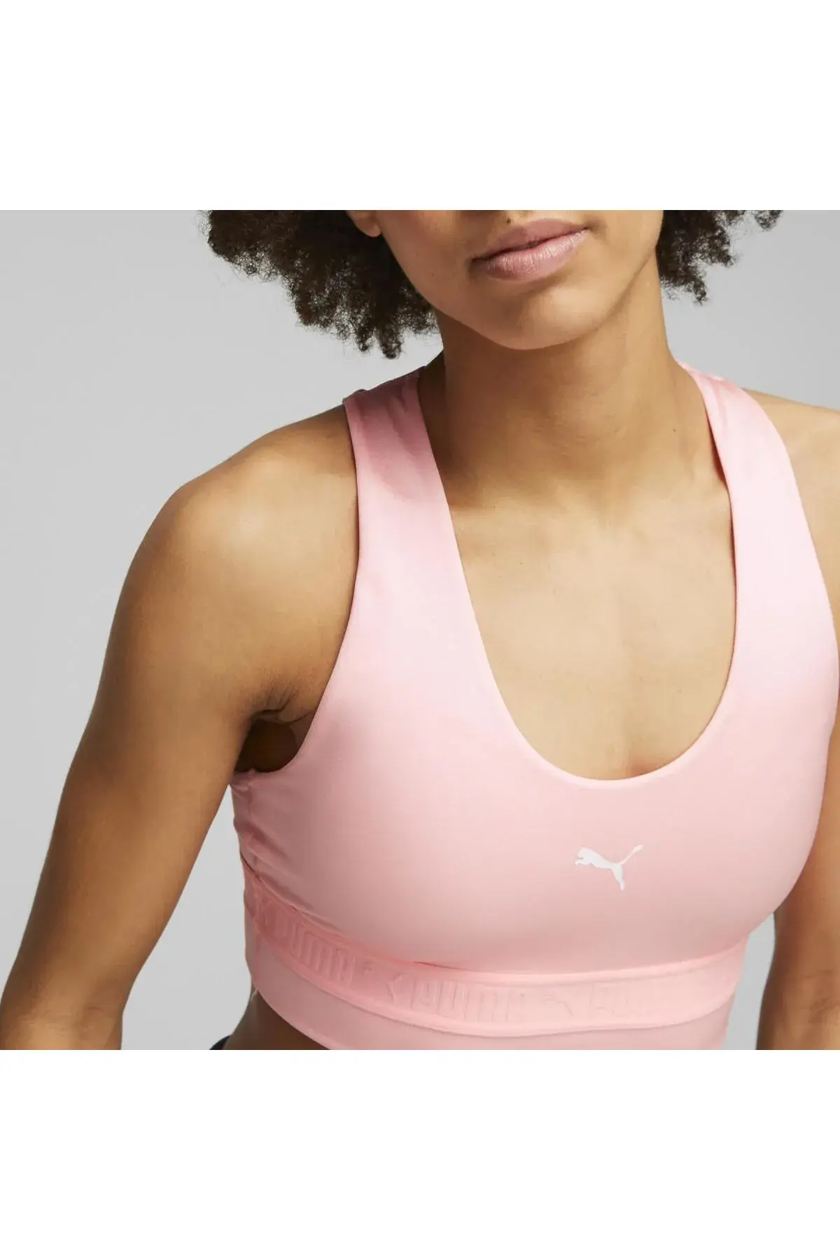 Puma Mid Impact Puma Strong Shine Bra Pembe Kadın Spor Sütyeni