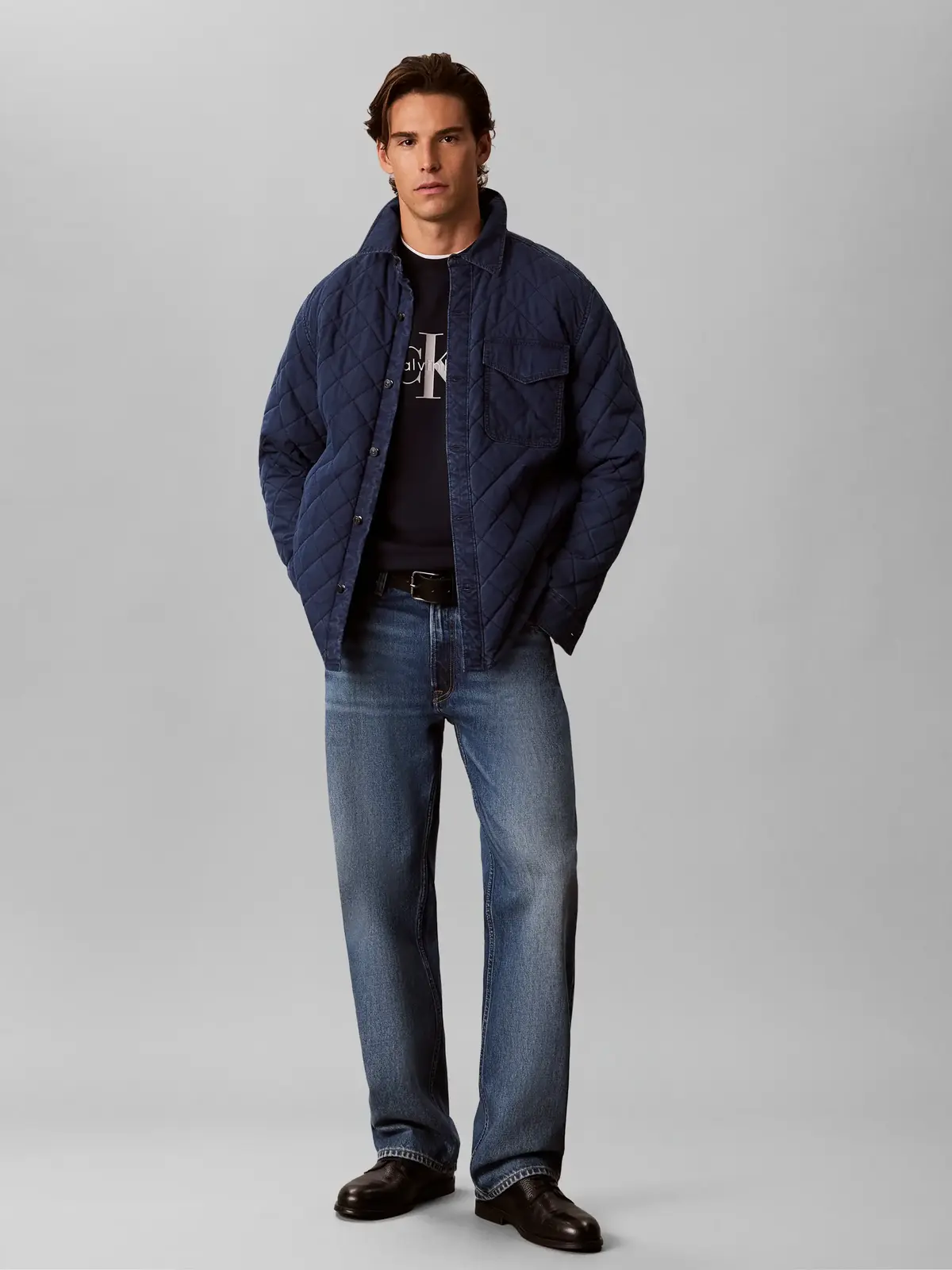 Calvin Klein CL LS 350TERRY MNLG, CEF Lacivert Erkek Sweatshirt