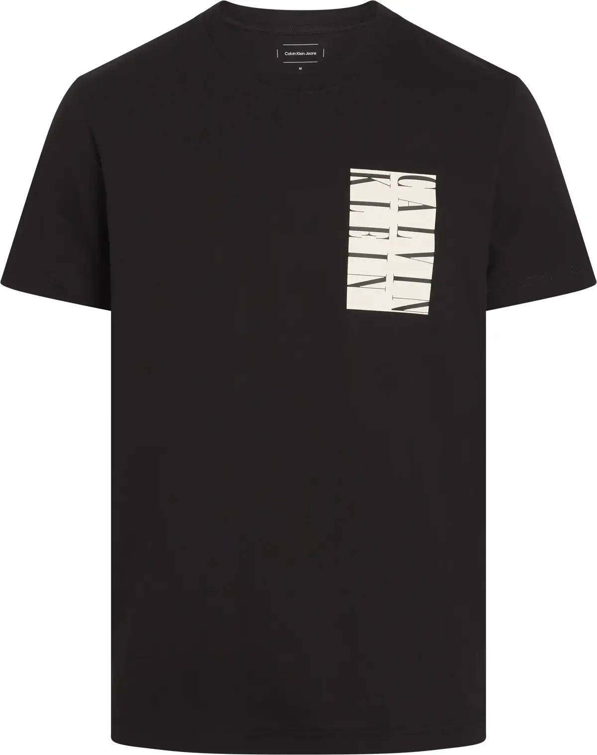 Calvin Klein SERIF BOX GRAPHIC TE, BEH Siyah Erkek T-Shirt & Polo