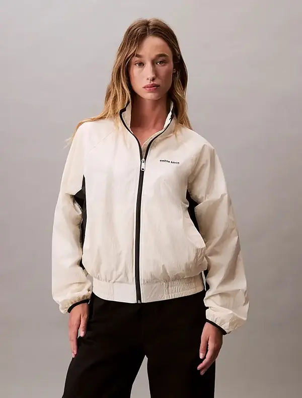 Calvin Klein RETRO TRACK JACKET Bej Kadın Ceket