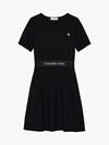 Calvin Klein PUNTO TAPE SS DRESS Kadın Siyah Elbise