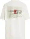 Calvin Klein LENTICULAR SHORELINE Erkek Beyaz T-Shirt