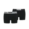 Puma PUMA PLACED LOGO BOXER 2P black Siyah Erkek 2'li Boxer