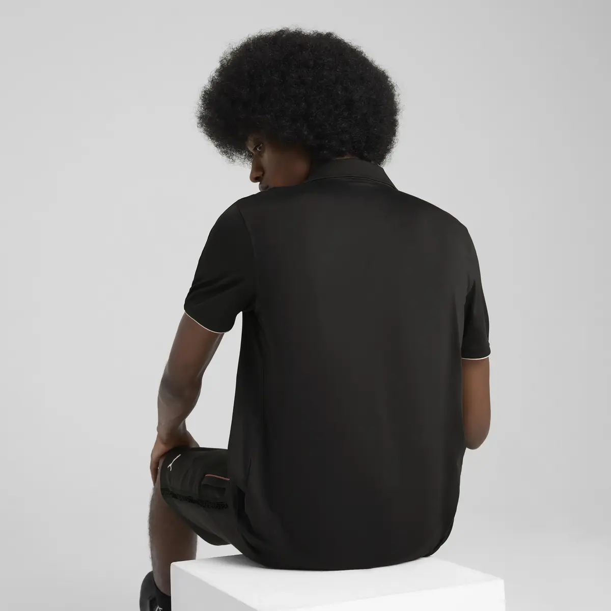 PUMA Ferrari Race Cloudspun Polo Siyah Erkek Polo T-Shirt