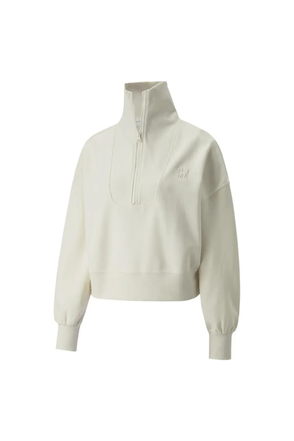 Puma Infuse Half Bej Kadın Yarım Fermuarlı Sweatshirt