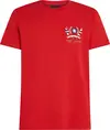 Tommy Hilfiger HILFIGER COLOUR CRES, XLD Kırmızı Erkek T-Shirt & Polo