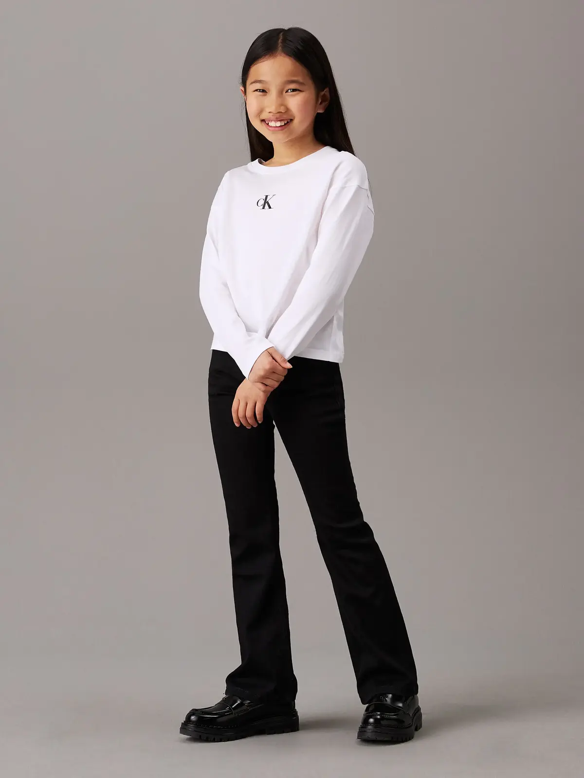 CK LOGO LS T-SHIRT, YAF
