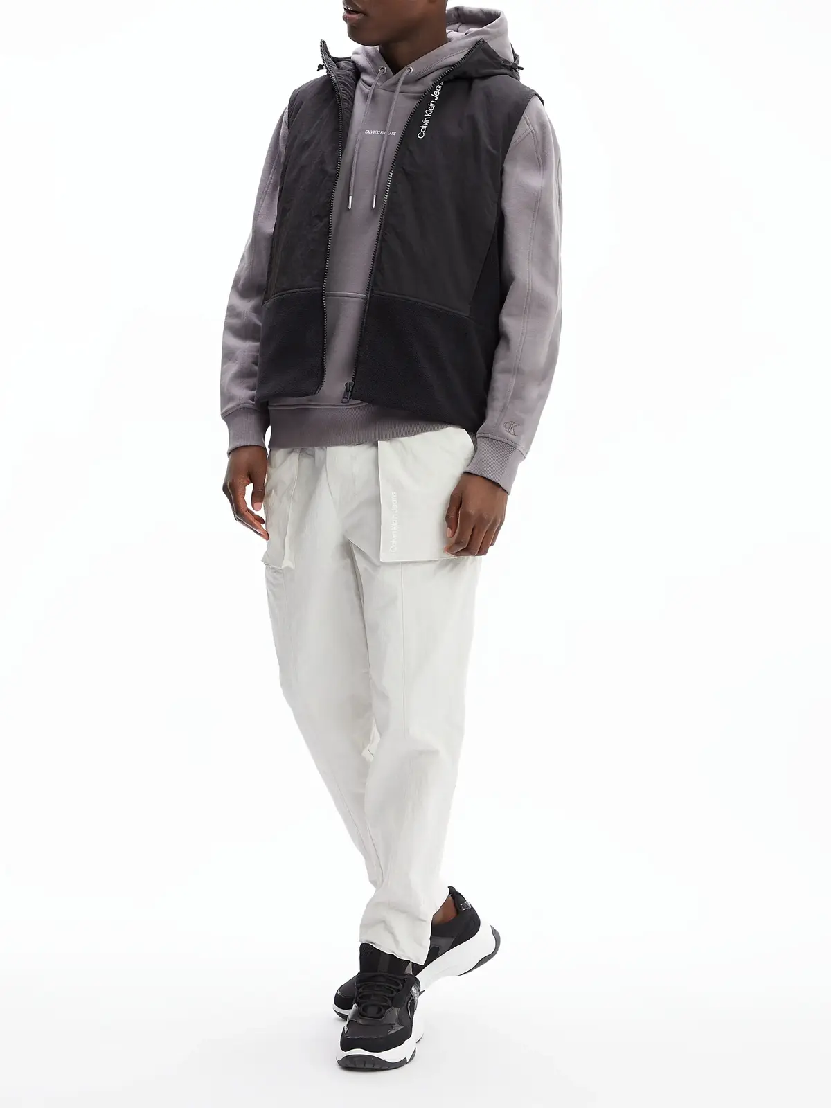Calvin Klein SUBTLE BLOCKING HOOD Erkek Siyah Yelek