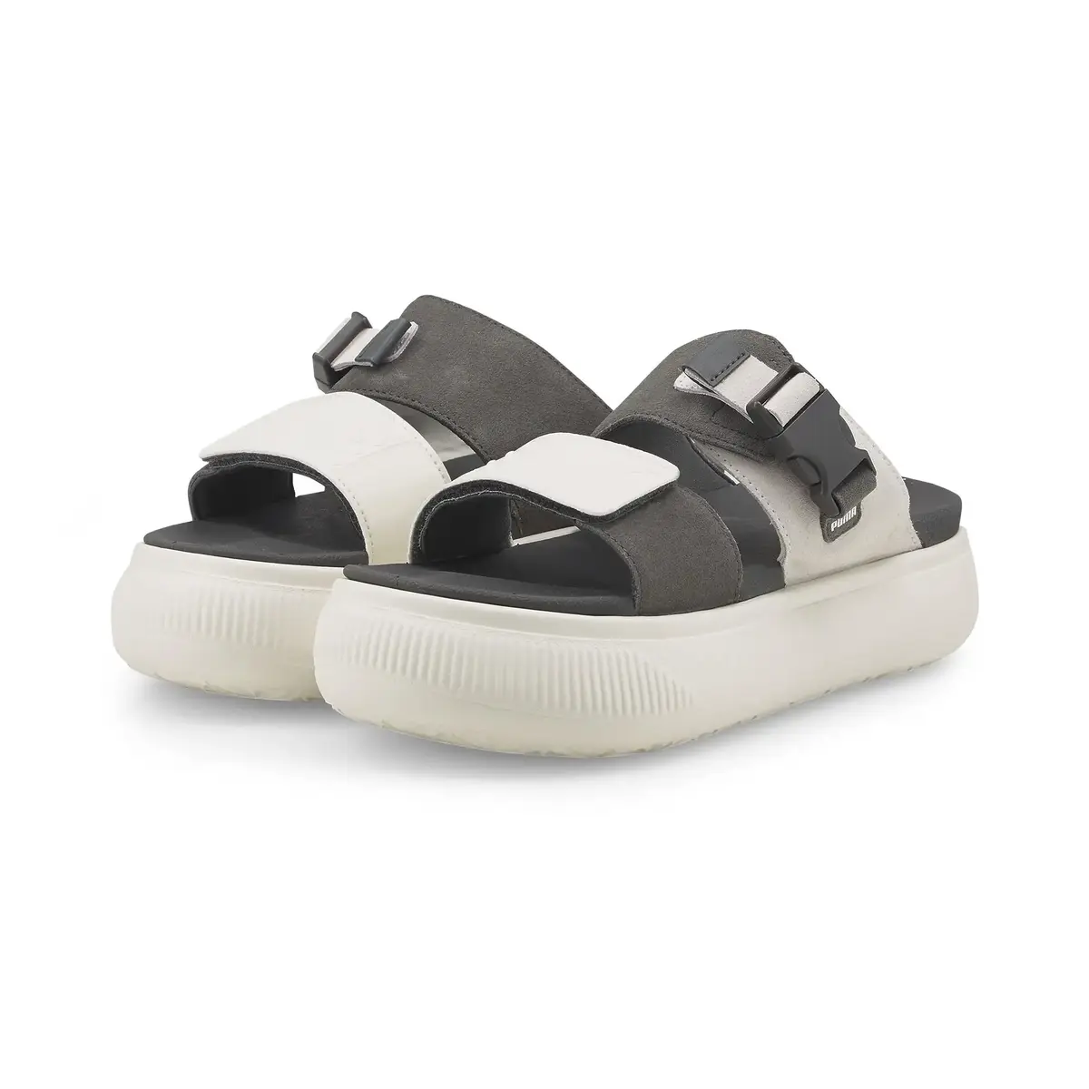 Puma Suede Mayu Sandal Wns Siyah-Beyaz Kadın Sandalet