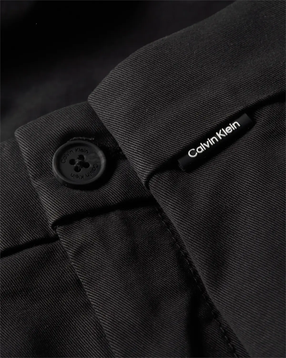 Calvin Klein SLIM FIT GARMENT DYE Erkek Siyah Chino