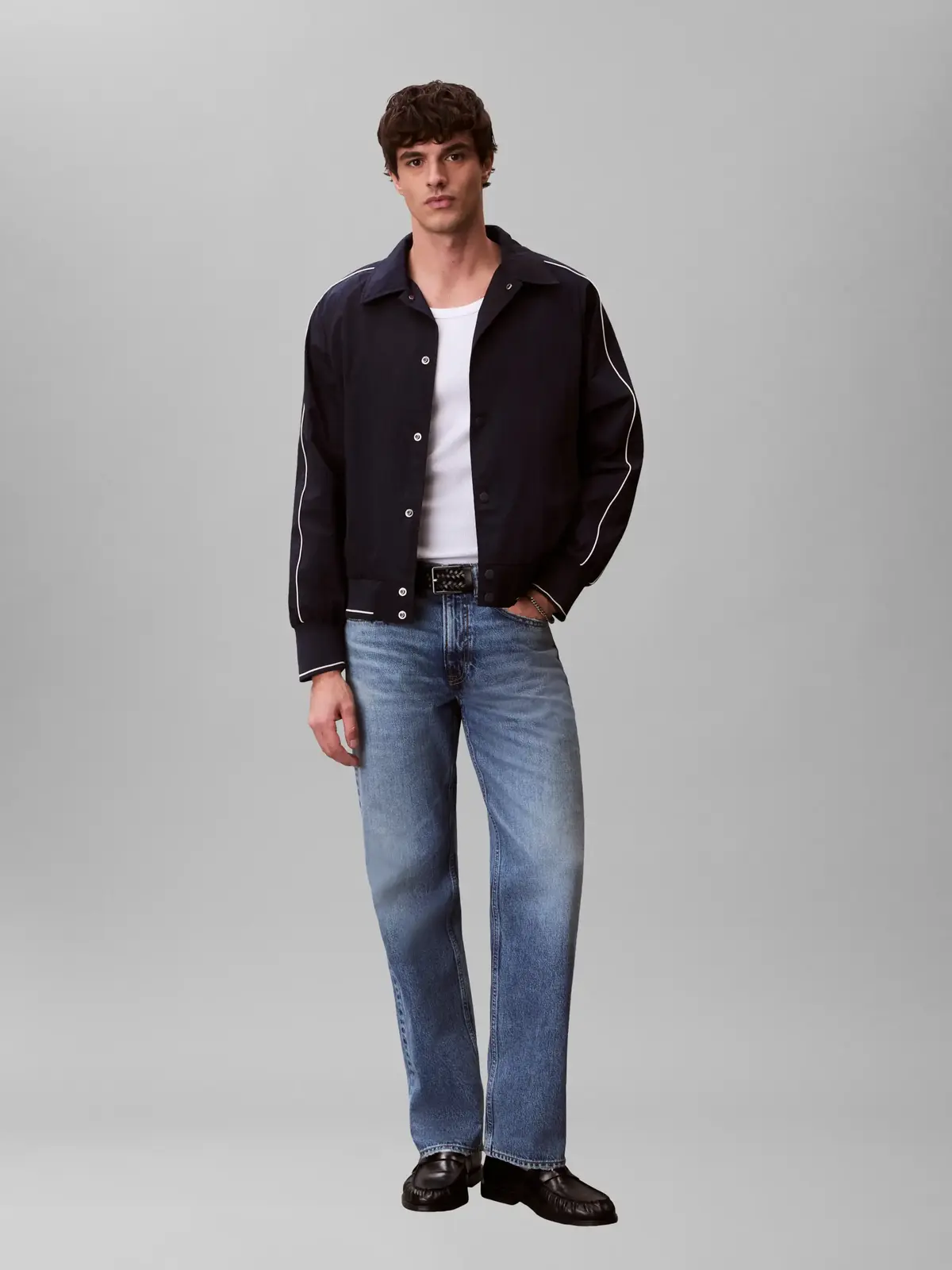 LS NYLON SNAP BOMBER, CEF, S