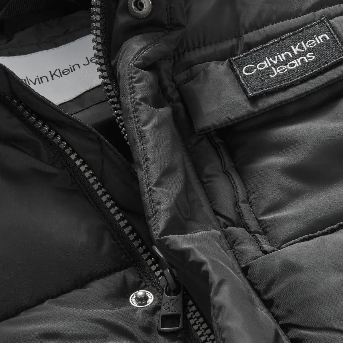 Calvin Klein HOODED PUFFER VEST Erkek Siyah Yelek