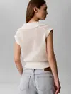 CROCHET CROPPED VEST, YAS