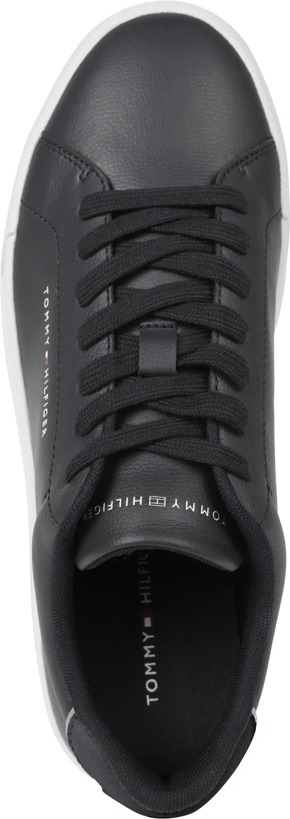 Tommy Hilfiger TH COURT LTH DETAIL, BDS Siyah Erkek Spor Ayakkabı & Sneaker